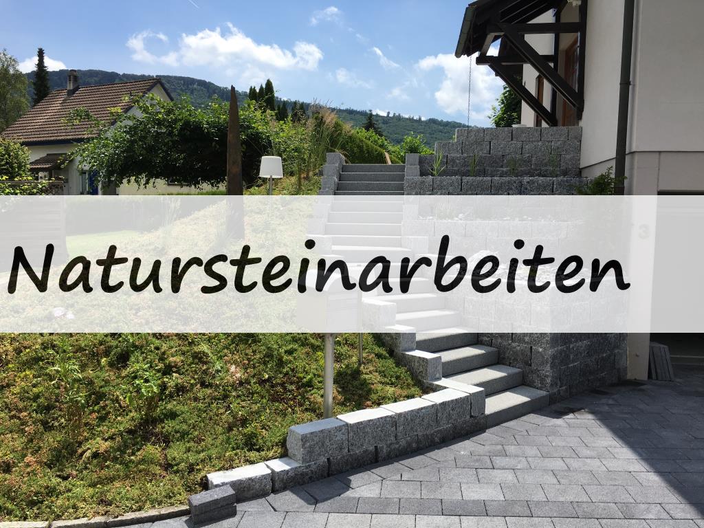 Natursteinarbeiten von Gartenbauer Michi Matter, Kölliken im Kanton Aargau